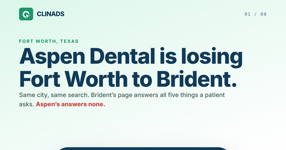 Aspen Dental is losing Fort Worth to Brident
