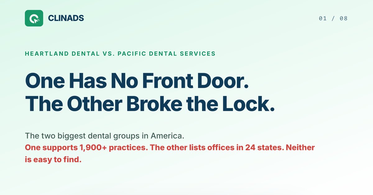 Heartland vs Pacific Dental: one has no front door, the other broke the lock