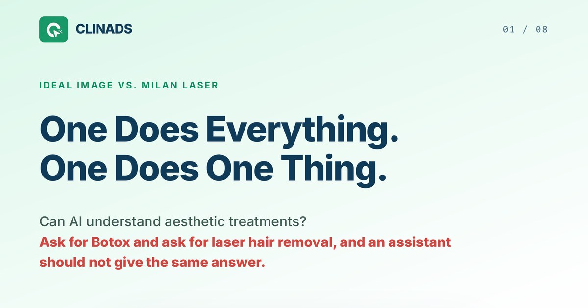 Ideal Image vs Milan Laser: one does everything, one does one thing