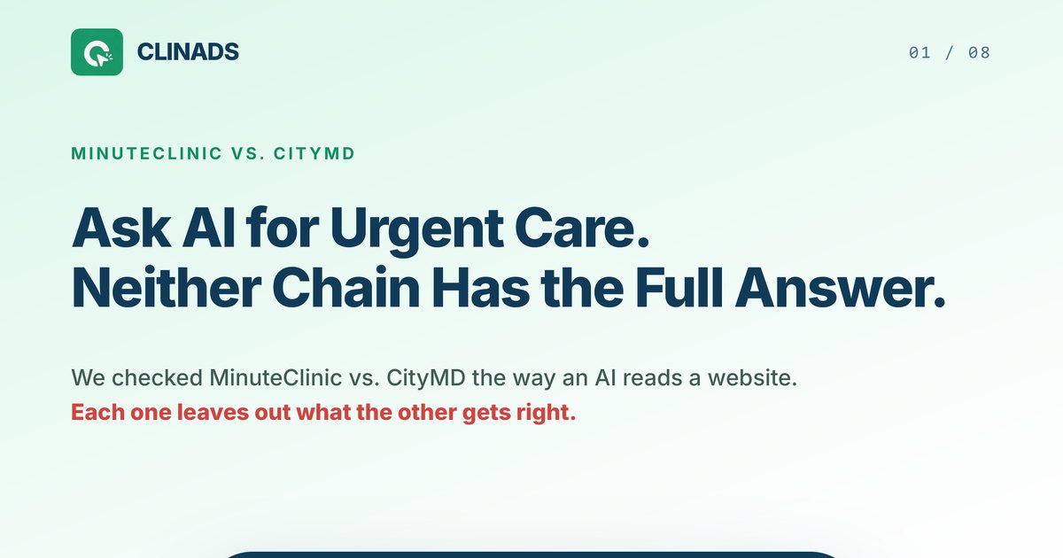 Ask AI for urgent care: neither MinuteClinic nor CityMD has the full answer