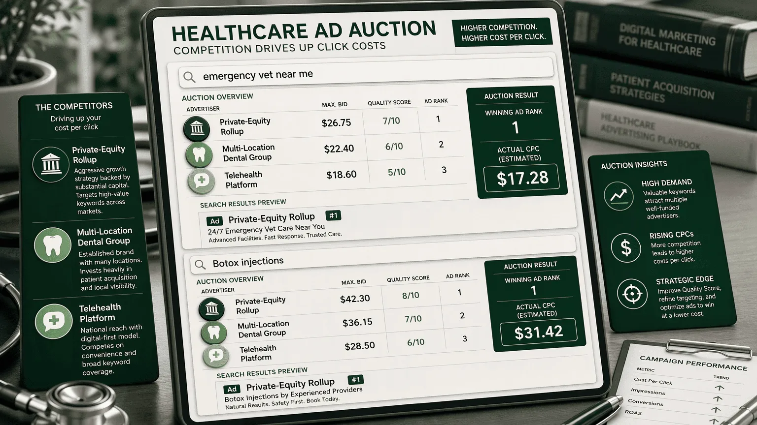 Illustration for The Hidden Forces That Inflate Clinic Cost Per Click