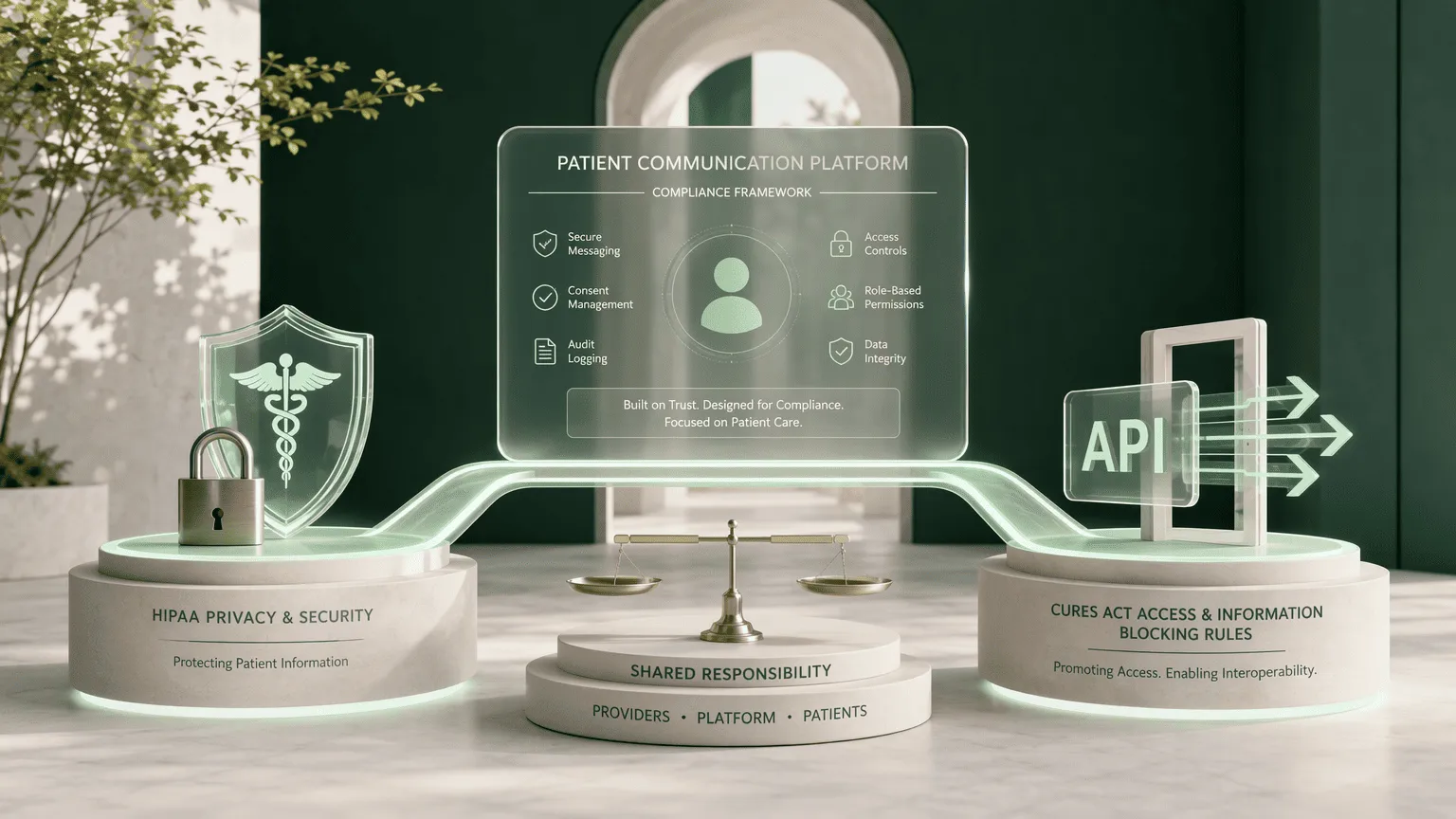 Illustration for The Compliance and Security Backbone: HIPAA, APIs, and Information Blocking Rules