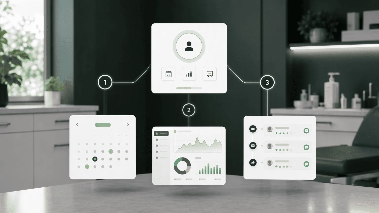Illustration for 2. Pabau: clinic management with built-in online booking and reputation automation