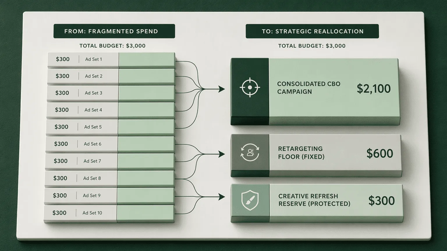 Illustration for Hypothetical $3,000 Budget Reallocation Table