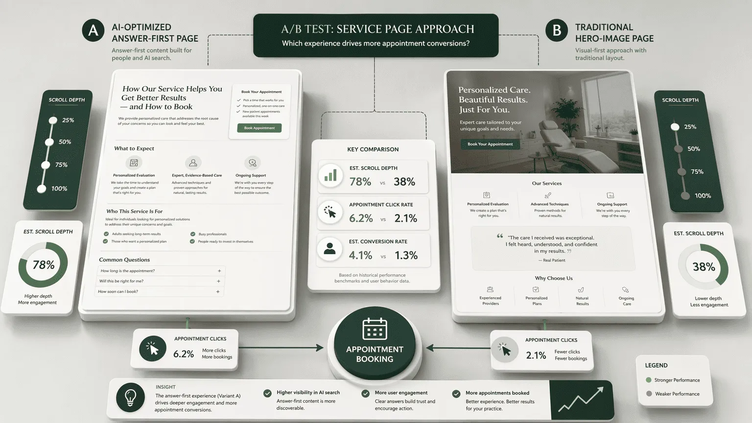 Illustration for 7. A/B Test AI-Optimized Content vs. Traditional Landing Pages for Appointment Conversion