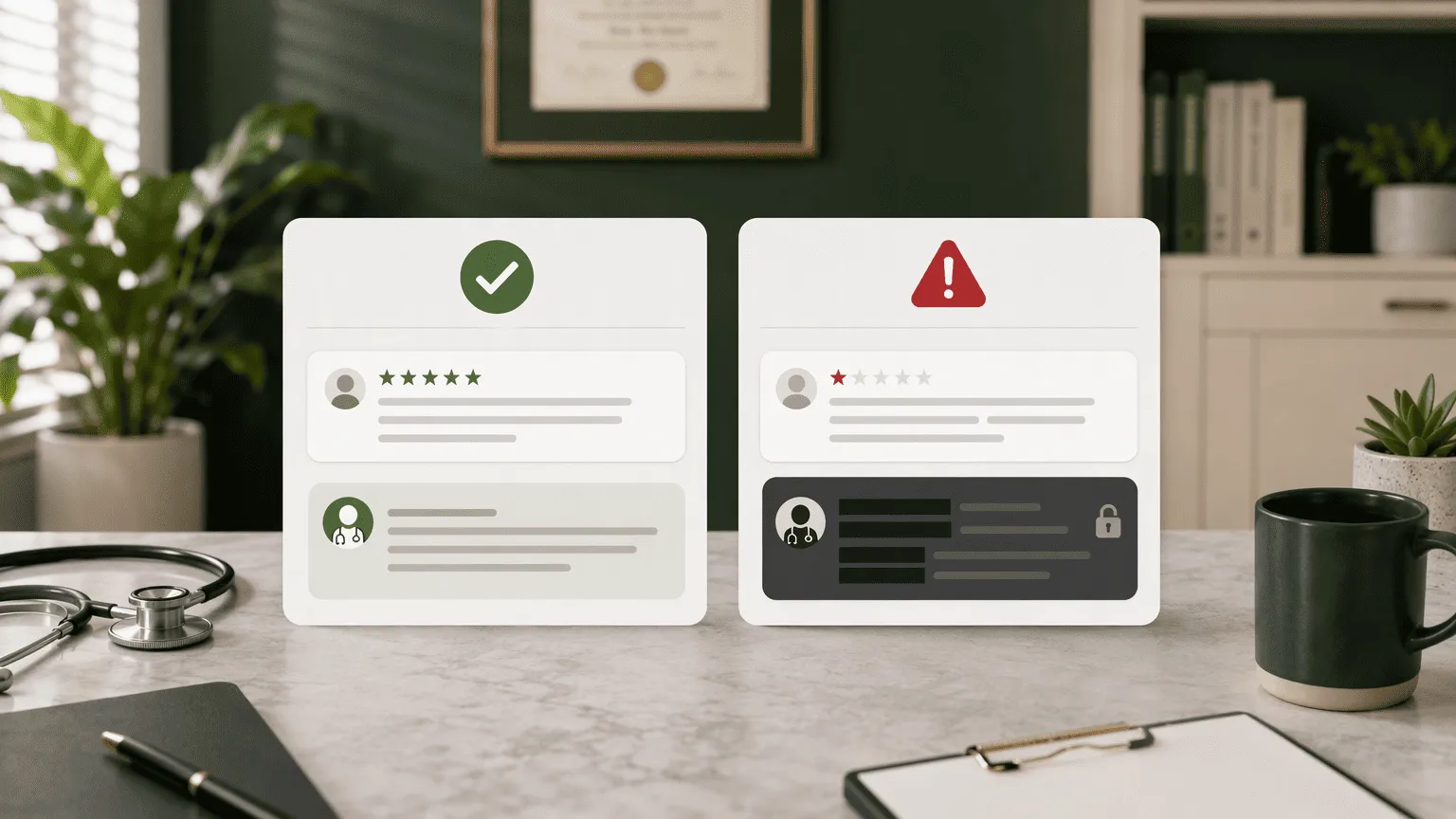 Illustration for HIPAA-Safe Review Management and Doctor Response Strategies