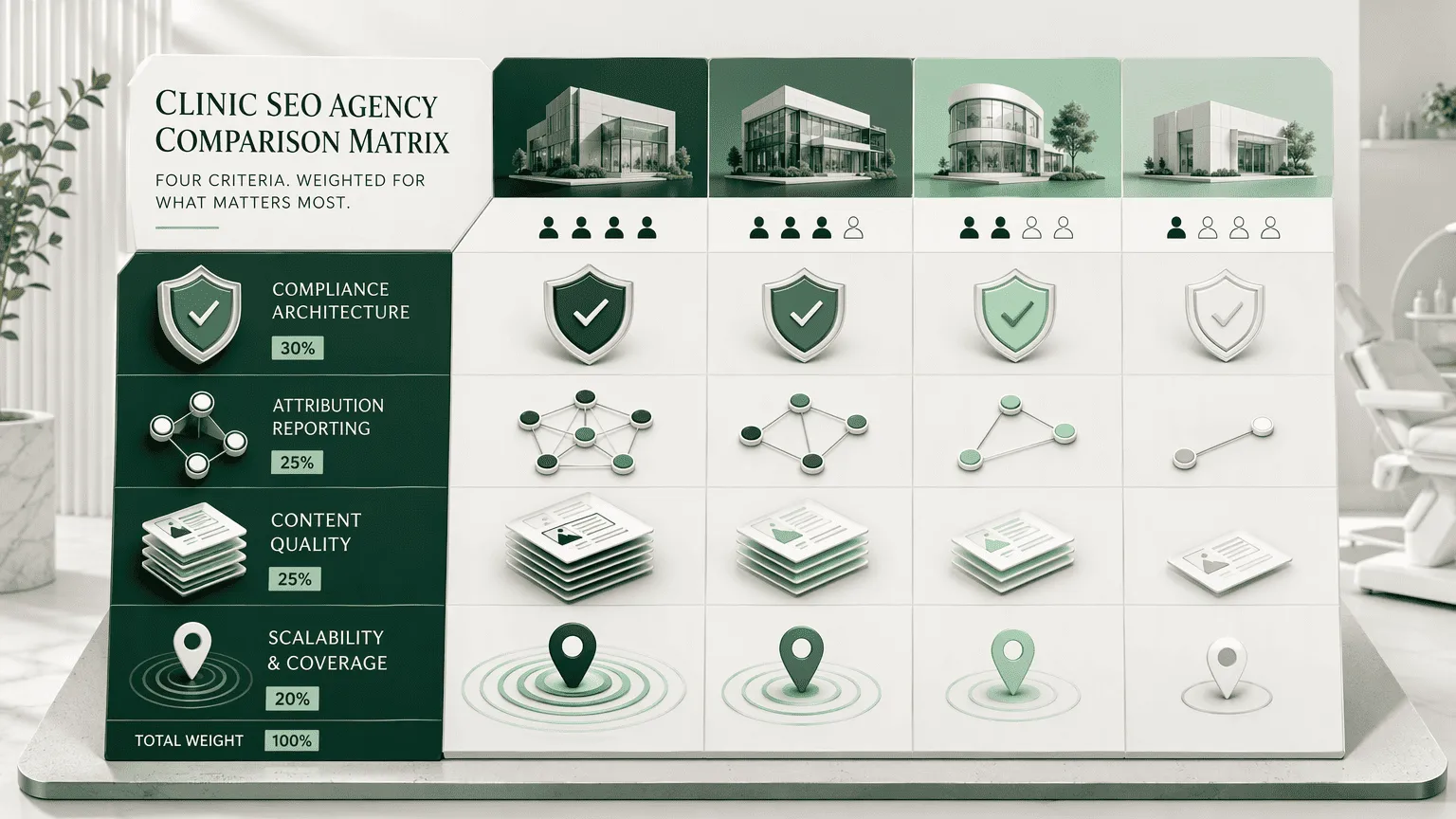 Illustration for Comparison Table: Top US Clinic SEO Agencies Evaluated by Criteria That Matter
