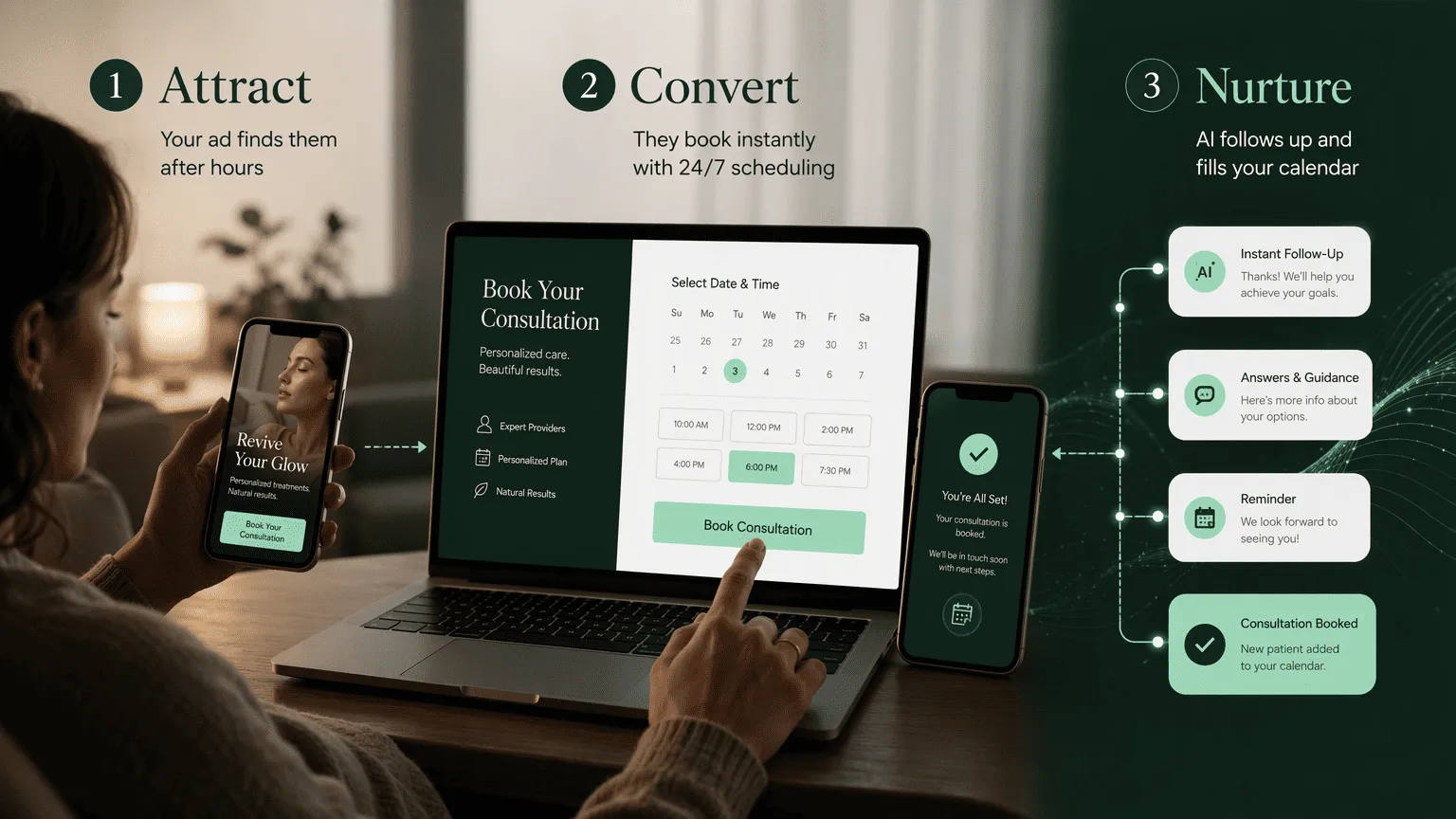 Illustration for 4. AI-Powered After-Hours Consultation Booking Sequences