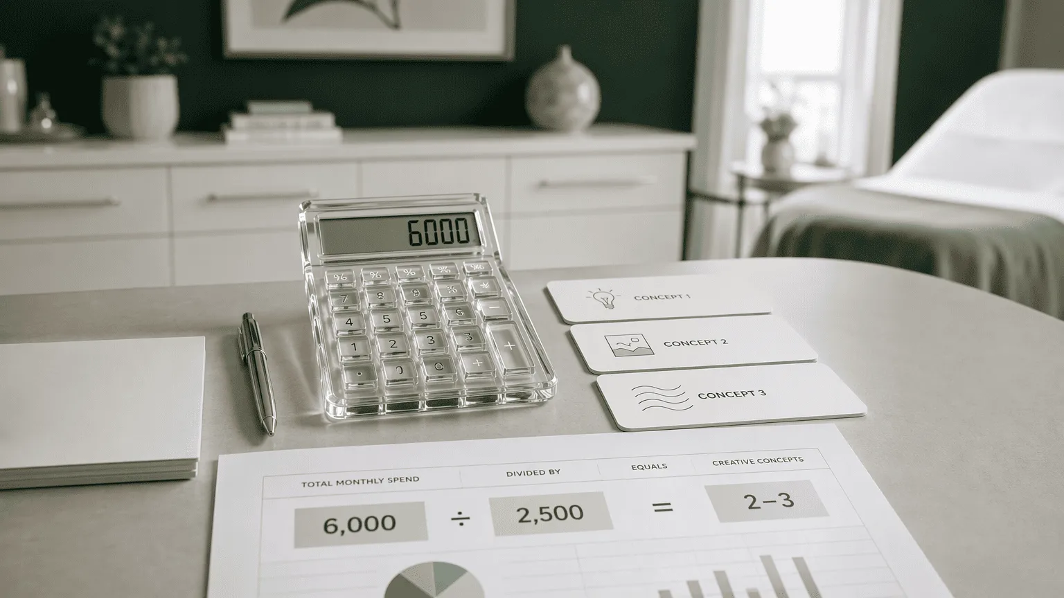 Illustration for A Step-by-Step Framework: Calculating Your Ideal Monthly Creative Volume by Spend Tier