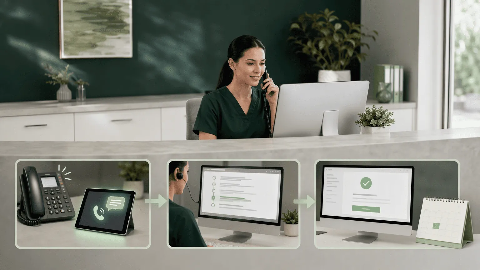 Illustration for Step 5: Convert More Calls with Front-Desk Scripts and Instant Insurance Checks